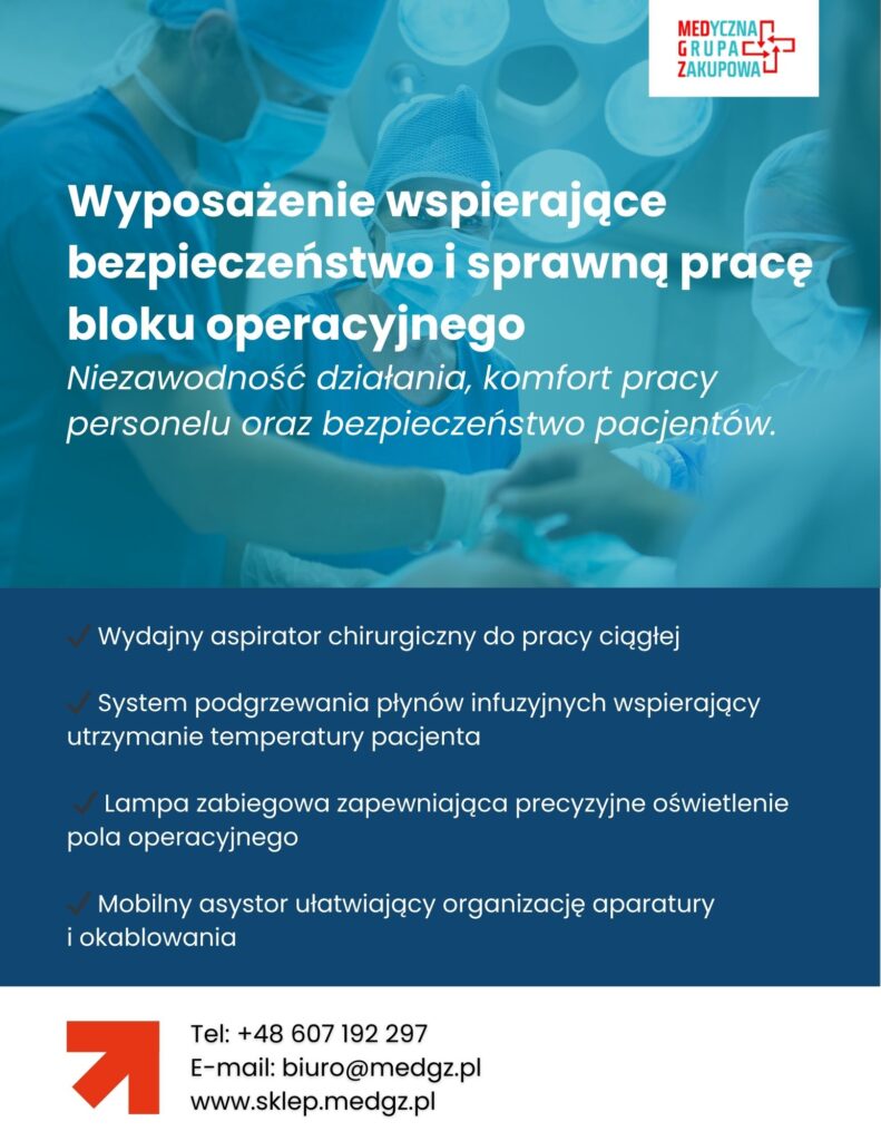 Praktyczne wyposażenie bloku operacyjnego i sal zabiegowych
