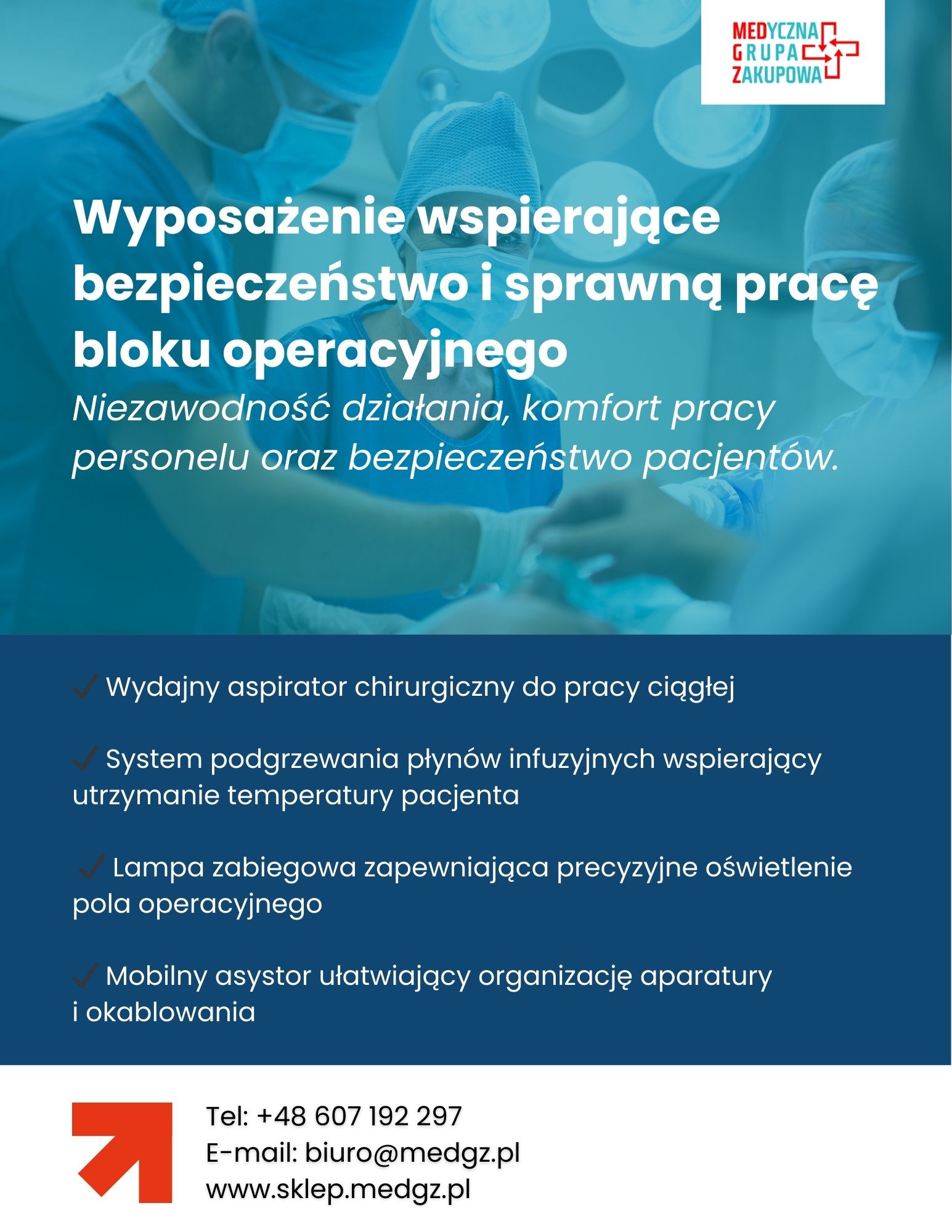 Praktyczne wyposażenie bloku operacyjnego i sal zabiegowych