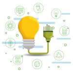 house with save the world icons vector illustration design